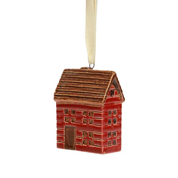Petite Chalet House Brown Red Hanging