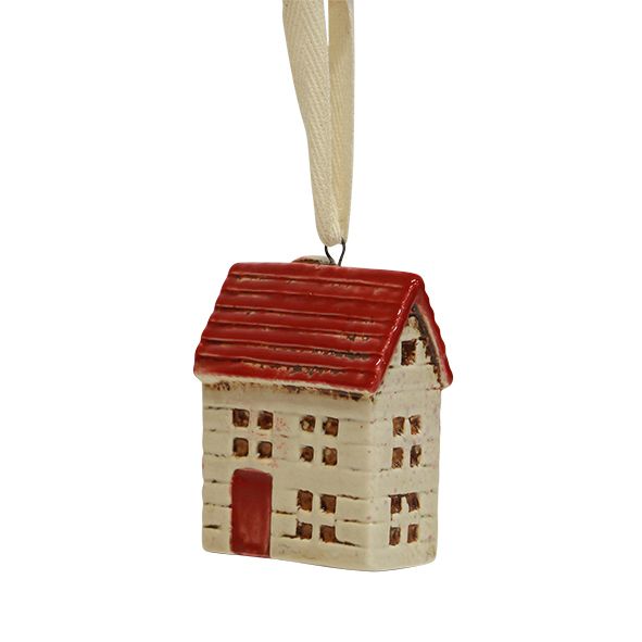 Petite Chalet House Red White Hanging