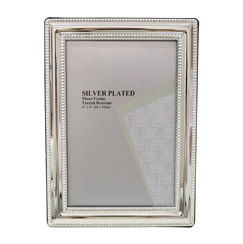Silver Plated Beaded Frame 6x4"