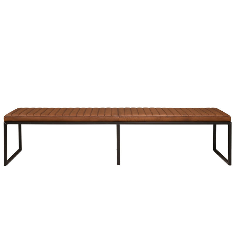 PURE Sabina Bench Matt Light Brown/Black Metal Frame