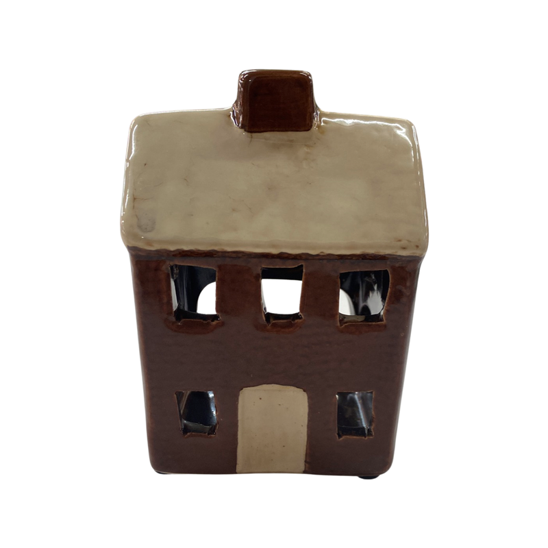 Petite Chalet Tea Light House Brown