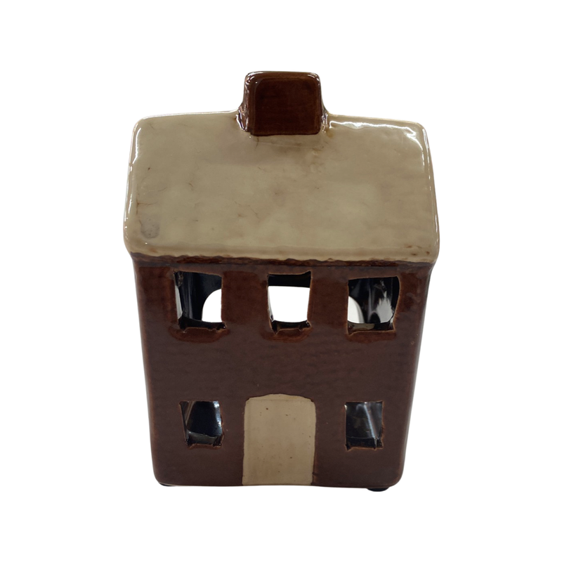 Petite Chalet Tea Light House Brown