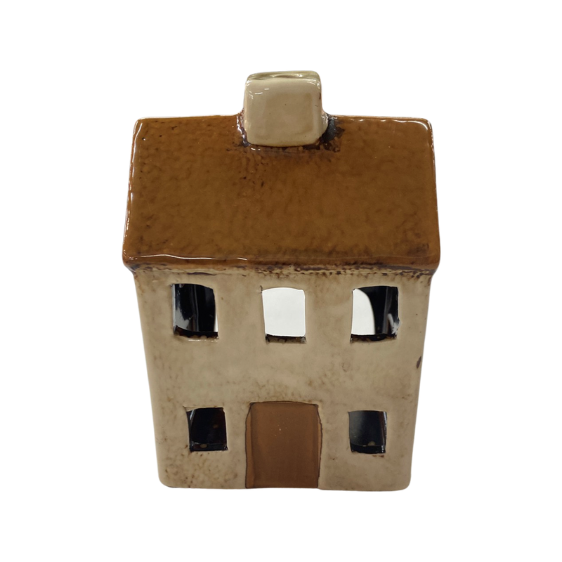 Petite Chalet Tea Light House Fawn