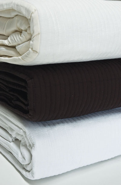 White Cotton Quilted Valance