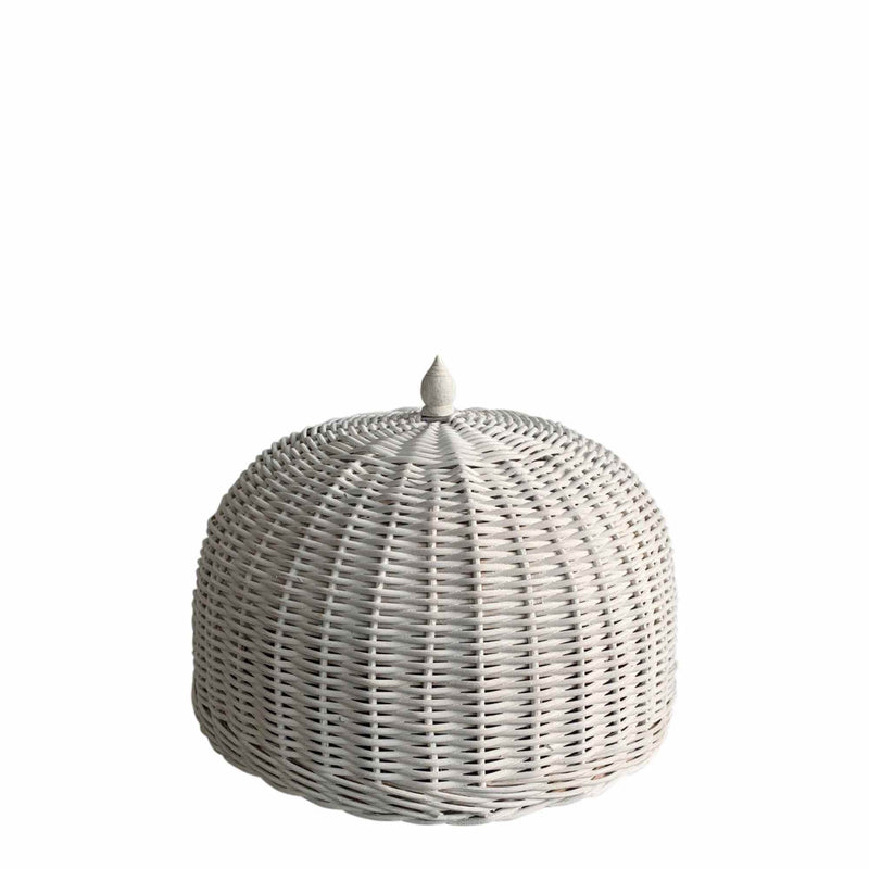 Rattan Food Dome White