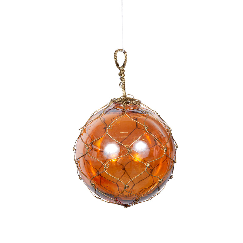 Amber Luster Wire Hanging Ball