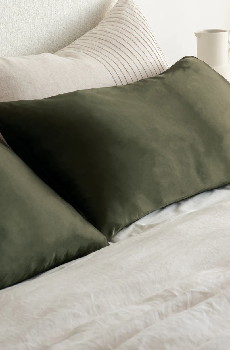 Silk Pillowcase Olive