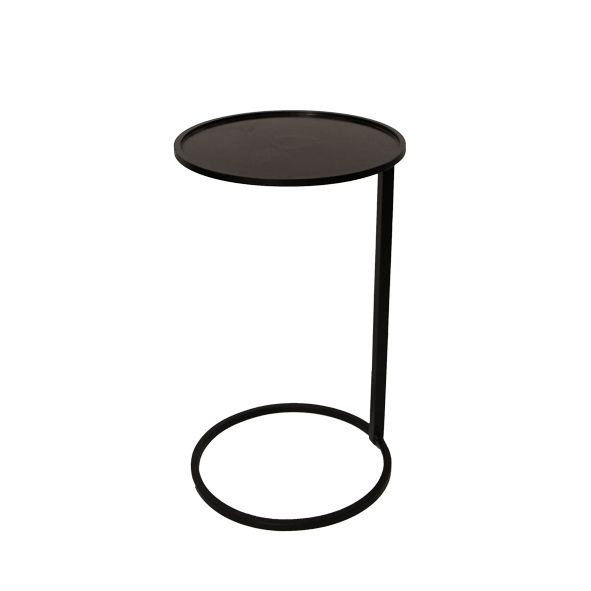 Small Circle Side Table Black