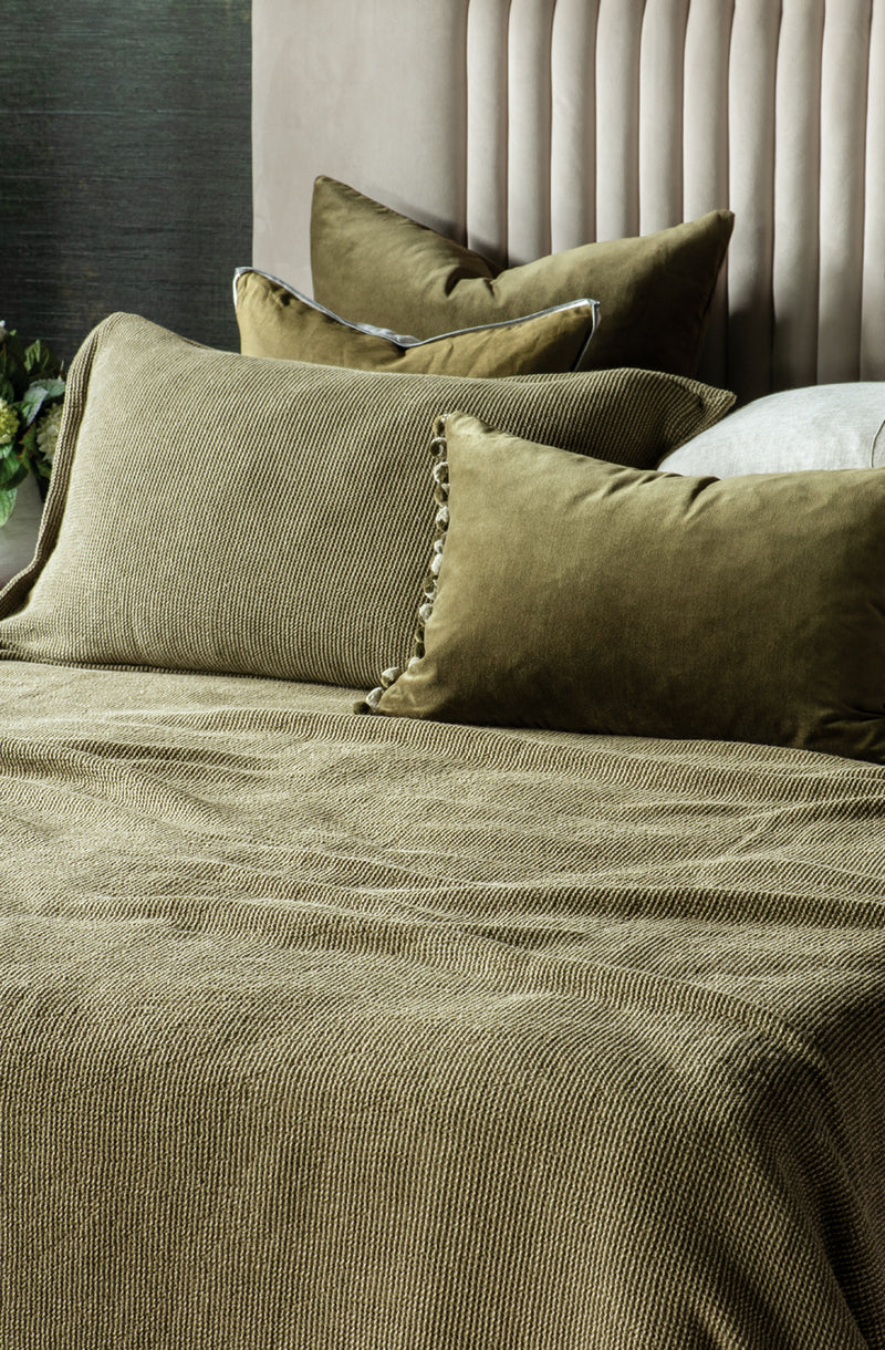 Sottobosco Olive Bedspread