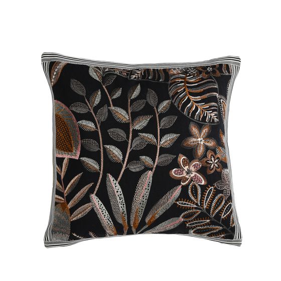 Tereshchenko Cushion Ochre/Black/Dusky Pink