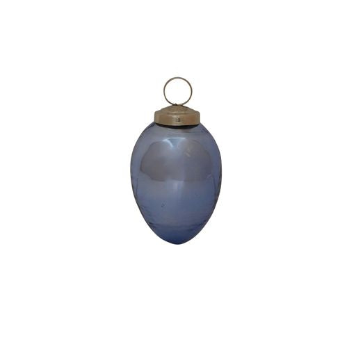 Cobalt Satin Ovate Hanging Ball