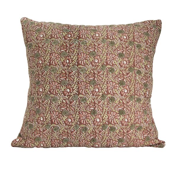 Wandering Floral Euro Cover Dusky Pink