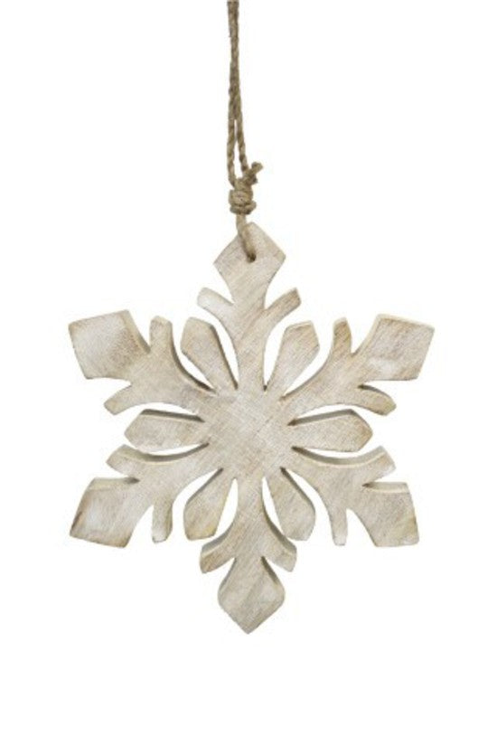 White Wash Timber Snowflake