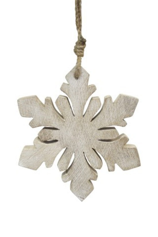 White Wash Timber Snowflake