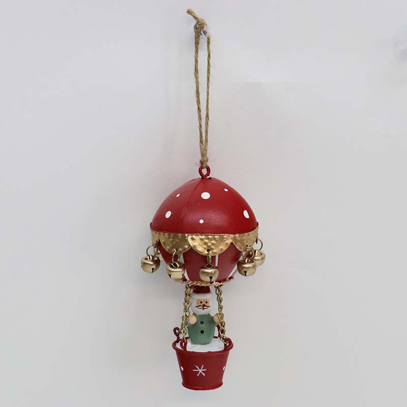 Whimsical Santa Hot Air Balloon Hanger Red