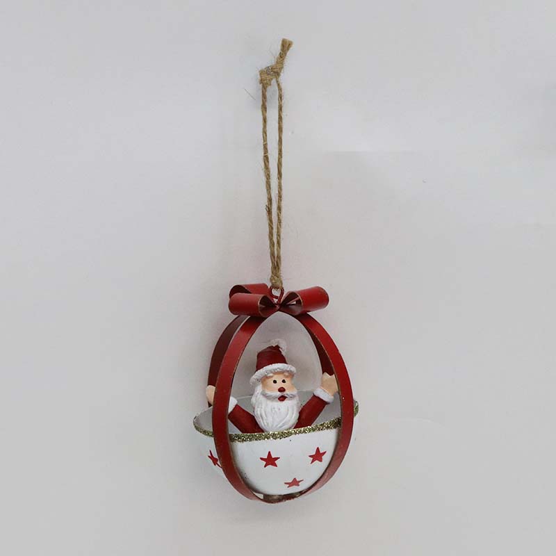 Whimsical Santa Bow Hanger Red
