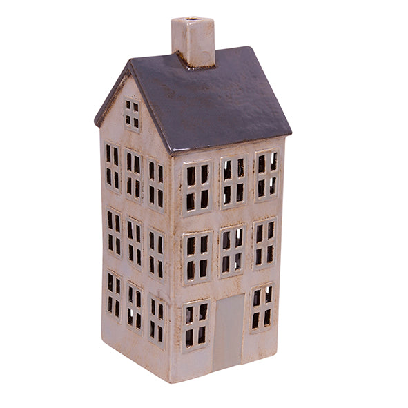 Grande Chalet Tea Light House Grey