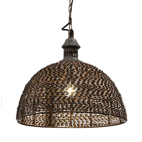 Hanging Light Woven Metal