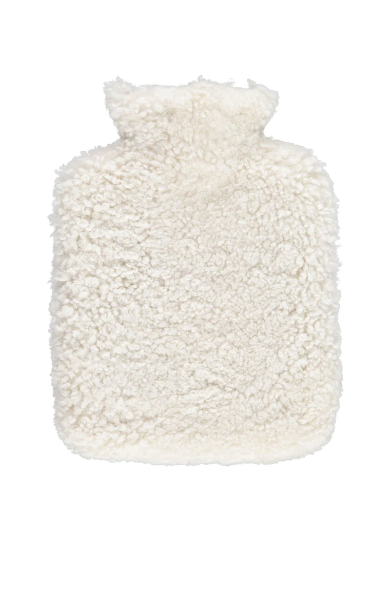 NZ Short Wool Hot Water Bottle - Pearl